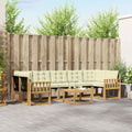 Outdoor-Sofagarnitur 8 pcs Massives Akazienholz und Textilene