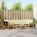 Outdoor-Sofagarnitur mit Kissen 8 pcs Weiß und Creme