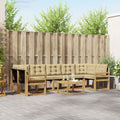 Outdoor-Sofagarnitur mit Kissen 8 pcs Weiß und Beige