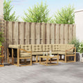 Outdoor-Sofagarnitur mit Kissen 8 pcs Weiß und Beige