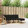 Outdoor-Sofagarnitur mit Kissen 4 pcs Weiß und Schwarz