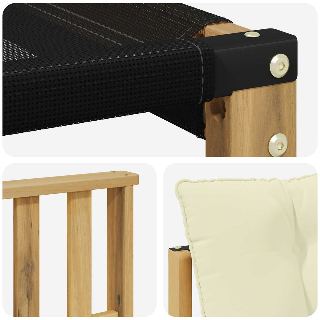 Outdoor-Sofagarnitur mit Kissen 5 pcs Weiß und Creme