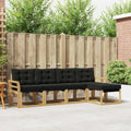 Outdoor-Sofagarnitur mit Kissen 5 pcs Weiß und Schwarz