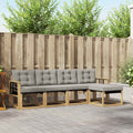 Outdoor-Sofagarnitur 5 pcs Weiß und Hellgrau