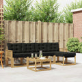 Outdoor-Sofagarnitur mit Kissen 6 pcs Weiß und Schwarz