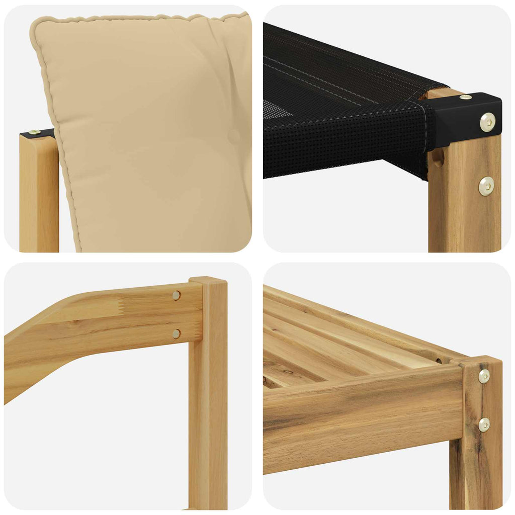Outdoor-Sofagarnitur mit Kissen 6 pcs Weiß und Beige