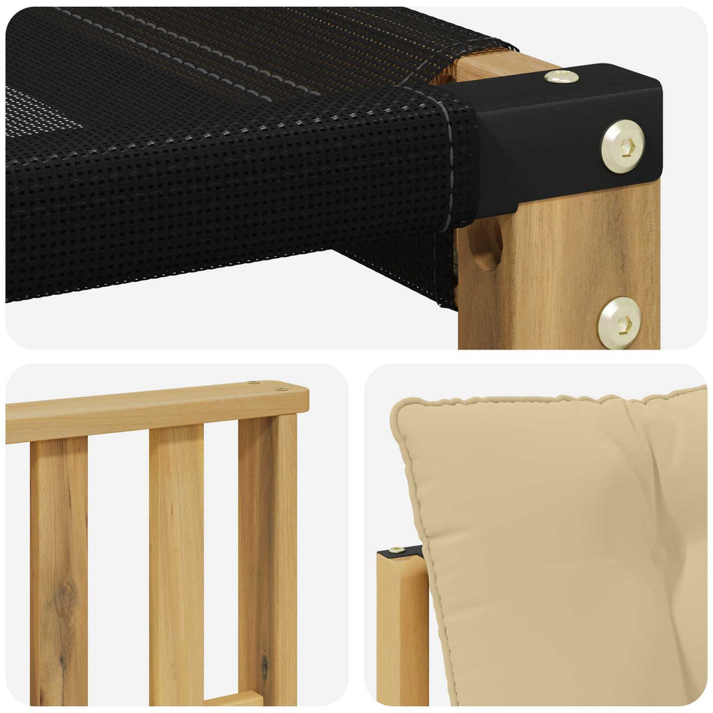 Outdoor-Sofagarnitur mit Kissen 5 pcs Weiß und Beige