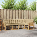 Outdoor-Sofagarnitur mit Kissen 5 pcs Weiß und Beige