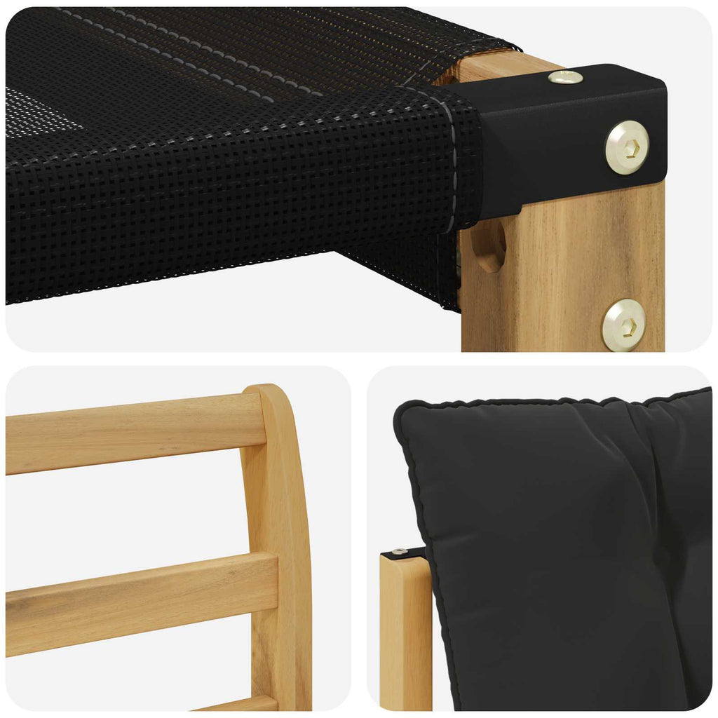 Outdoor-Sofagarnitur mit Kissen 5 pcs Weiß und Schwarz