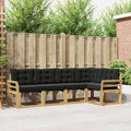 Outdoor-Sofagarnitur mit Kissen 5 pcs Weiß und Schwarz