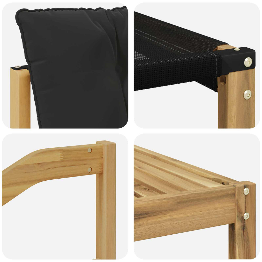Outdoor-Sofagarnitur mit Kissen 6 pcs Weiß und Schwarz