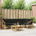 Outdoor-Sofagarnitur mit Kissen 6 pcs Weiß und Schwarz