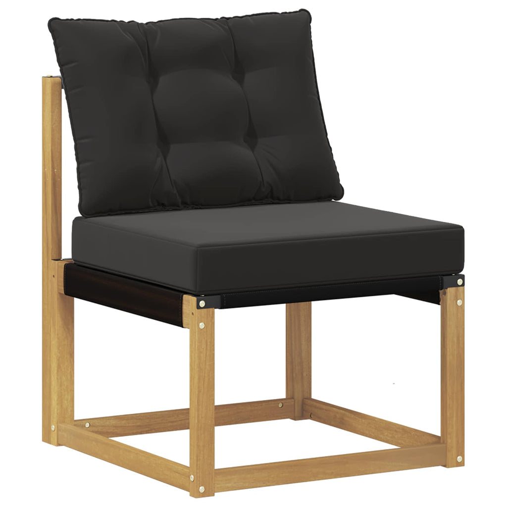 Outdoor-Sofagarnitur mit Kissen 6 pcs Weiß und Schwarz