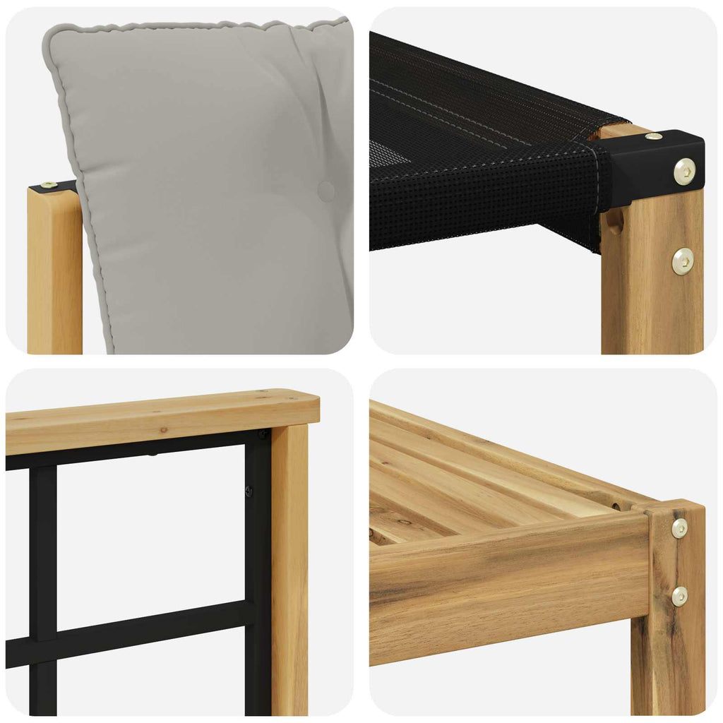 Outdoor-Sofagarnitur mit Kissen 7 pcs Weiß und Hellgrau