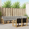 Outdoor-Sofagarnitur mit Kissen 8 pcs Weiß und Hellgrau