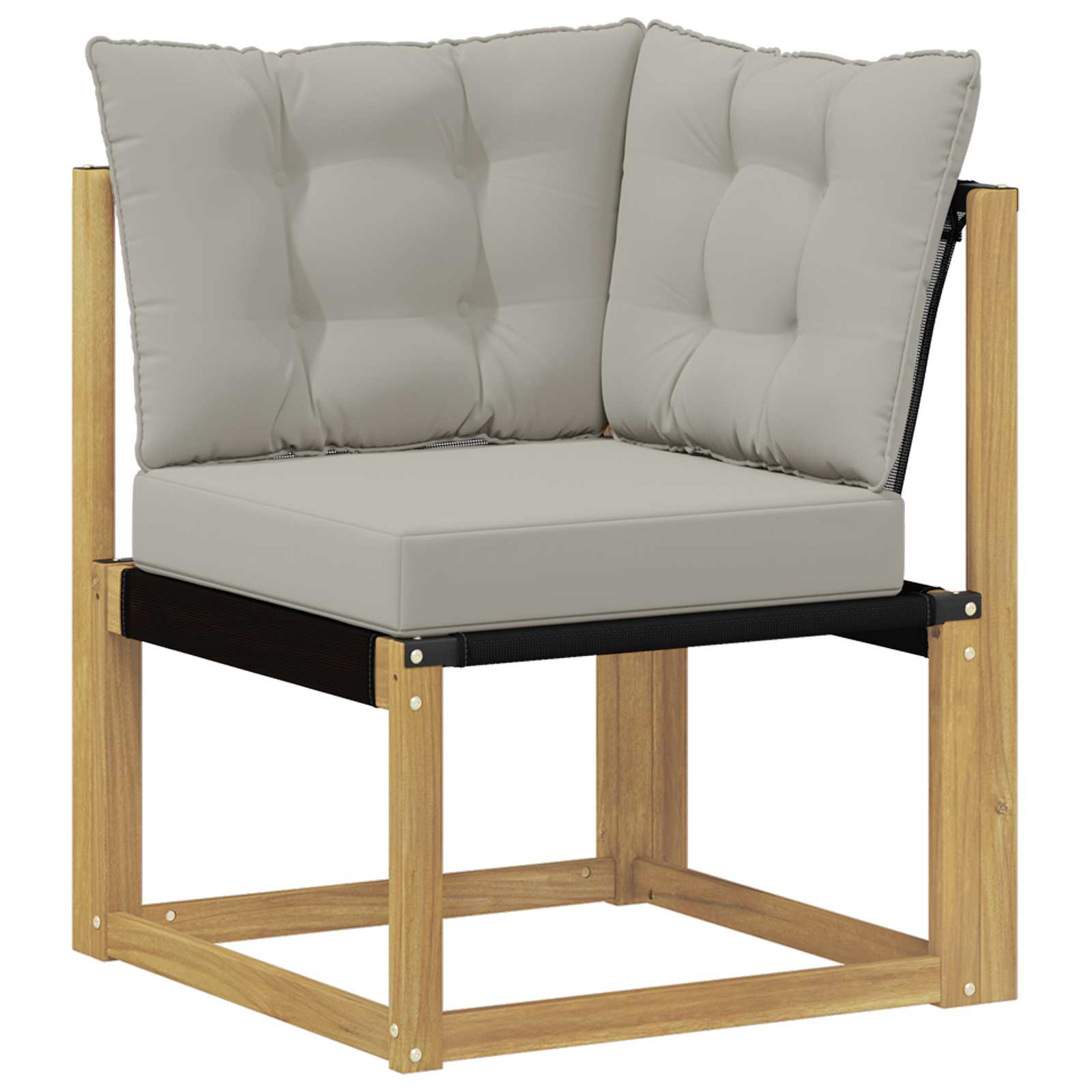 Outdoor-Sofagarnitur mit Kissen 8 pcs Weiß und Hellgrau