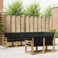 Outdoor-Sofagarnitur mit Kissen 8 pcs Weiß und Schwarz
