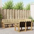 Outdoor-Sofagarnitur mit Kissen 8 pcs Weiß und Beige