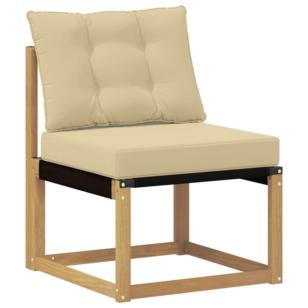Outdoor-Sofagarnitur mit Kissen 8 pcs Weiß und Beige