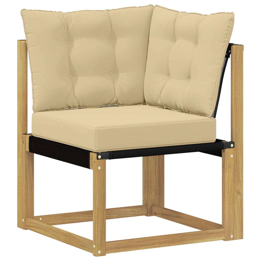 Outdoor-Sofagarnitur mit Kissen 8 pcs Weiß und Beige