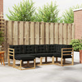 Outdoor-Sofagarnitur mit Kissen 6 pcs Weiß und Schwarz