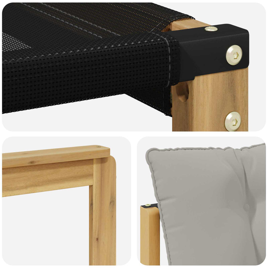 Outdoor-Sofagarnitur mit Kissen 6 pcs Weiß und Hellgrau