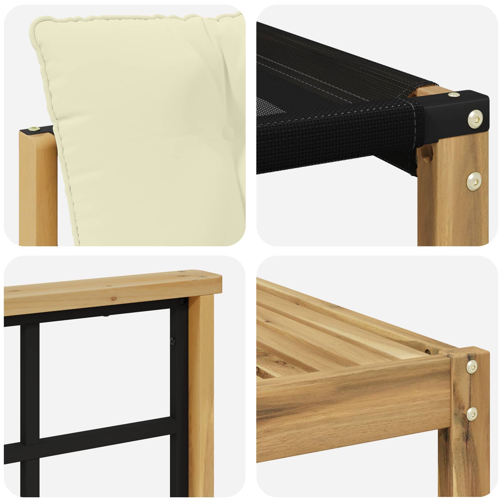 Outdoor-Sofagarnitur mit Kissen 7 pcs Weiß und Creme