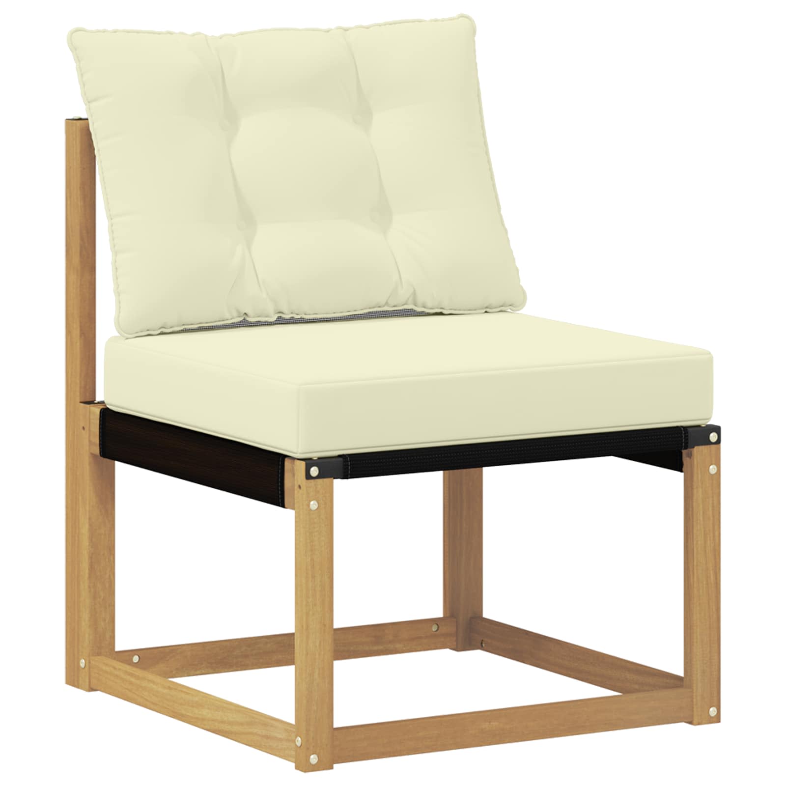 Outdoor-Sofagarnitur mit Kissen 7 pcs Weiß und Creme
