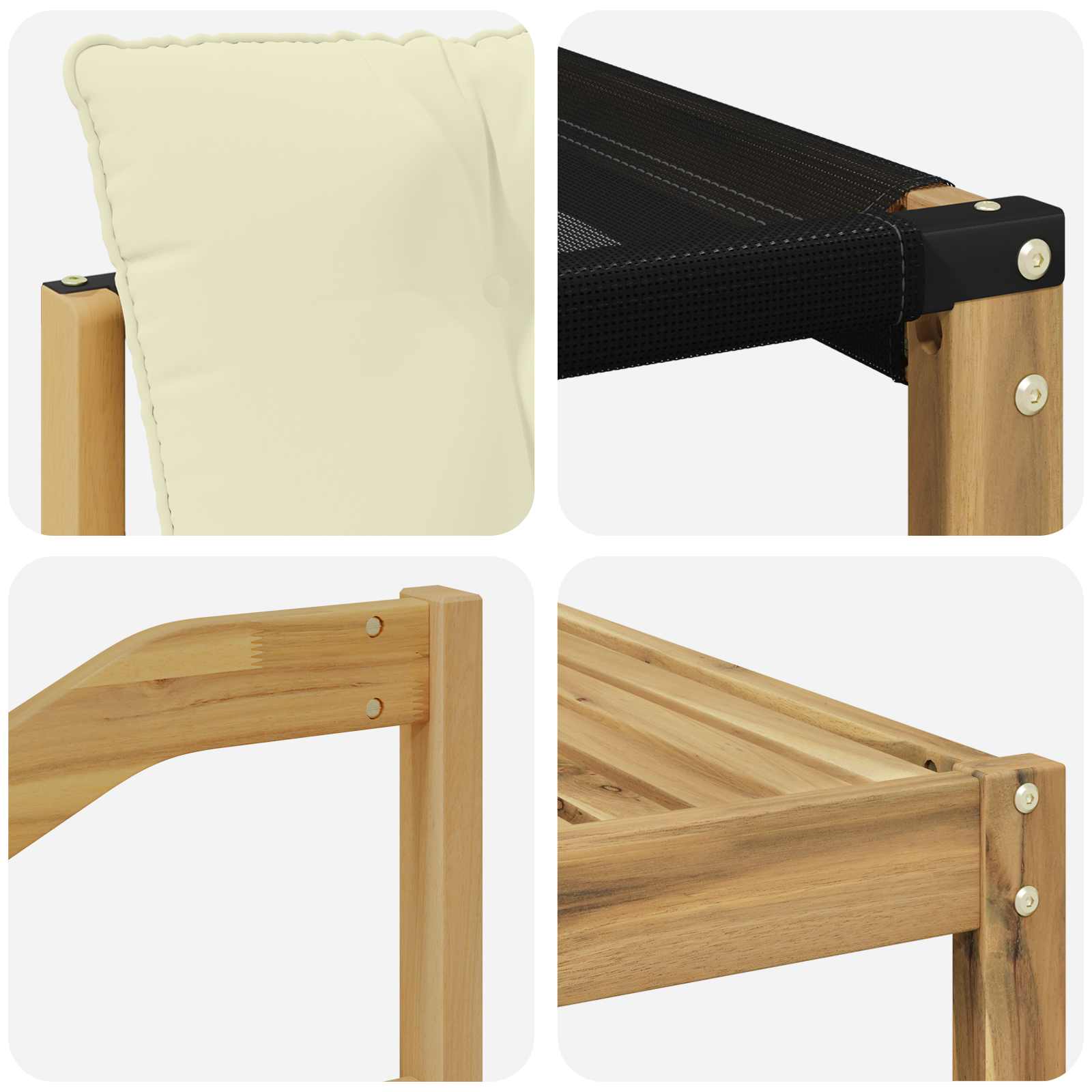 Outdoor-Sofagarnitur mit Kissen 7 pcs Weiß und Creme