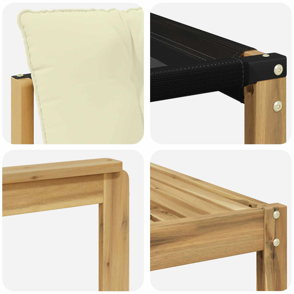 Outdoor-Sofagarnitur mit Kissen 8 pcs Weiß und Creme