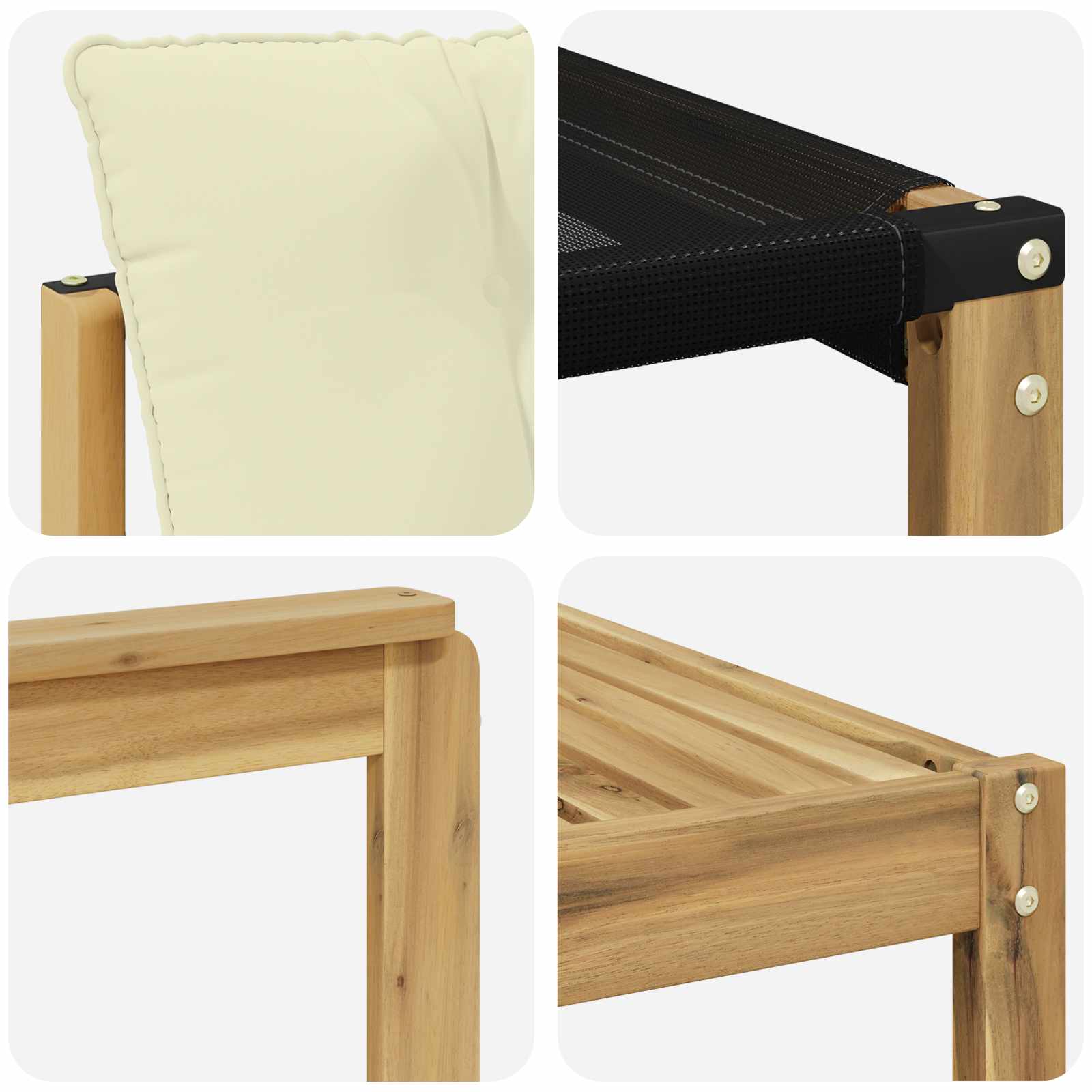 Outdoor-Sofagarnitur mit Kissen 8 pcs Weiß und Creme