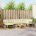 Outdoor-Sofagarnitur mit Kissen 8 pcs Weiß und Creme
