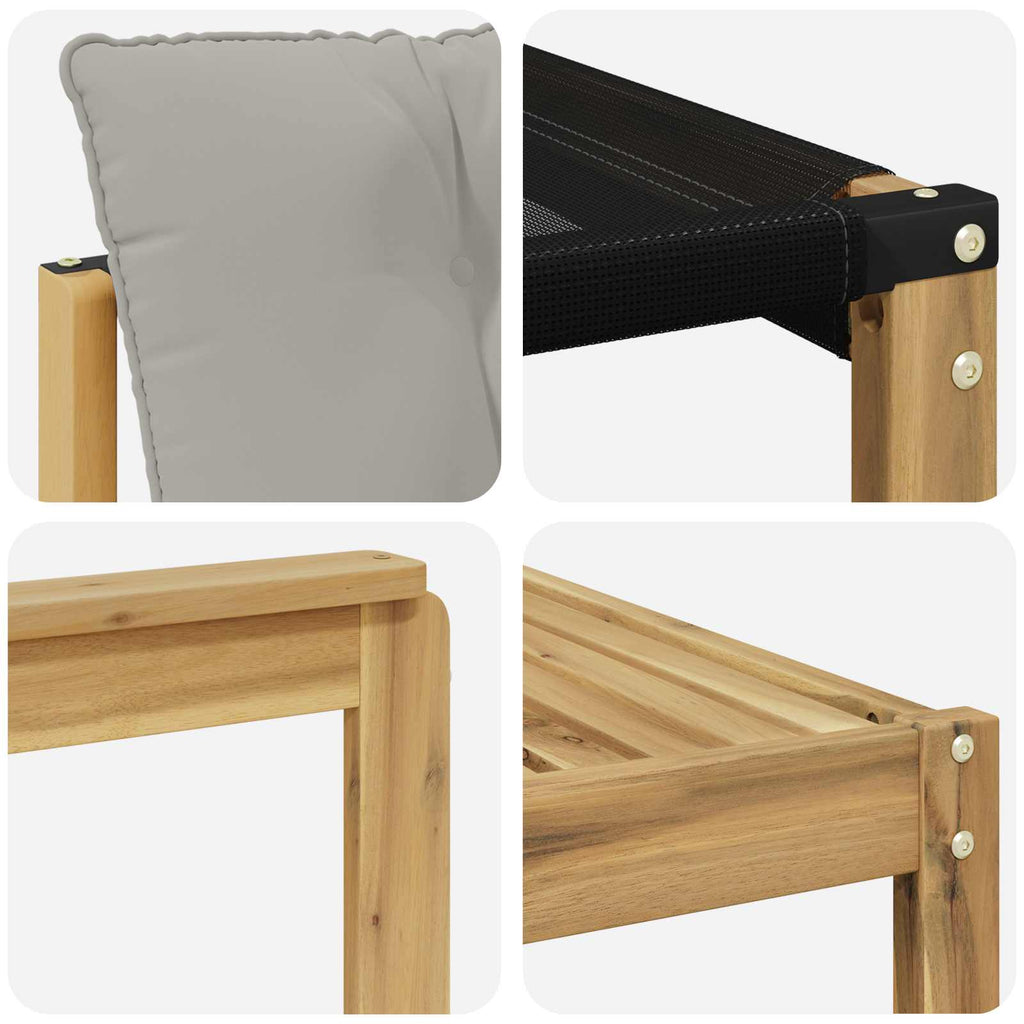 Outdoor-Sofagarnitur mit Kissen 8 pcs Weiß und Hellgrau