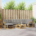 Outdoor-Sofagarnitur mit Kissen 8 pcs Weiß und Hellgrau
