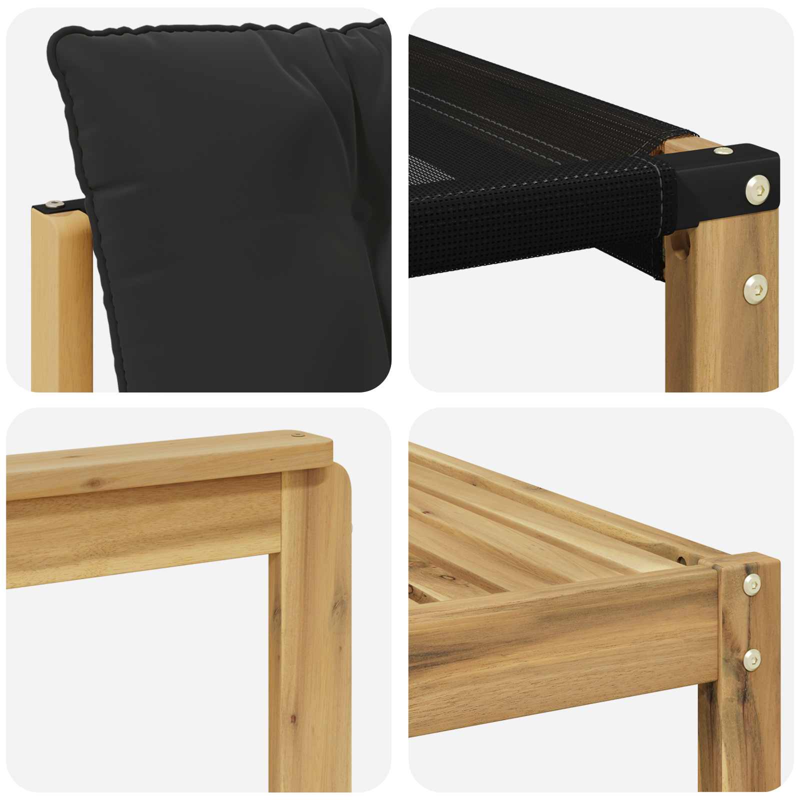 Outdoor-Sofagarnitur mit Kissen 8 pcs Weiß und Schwarz