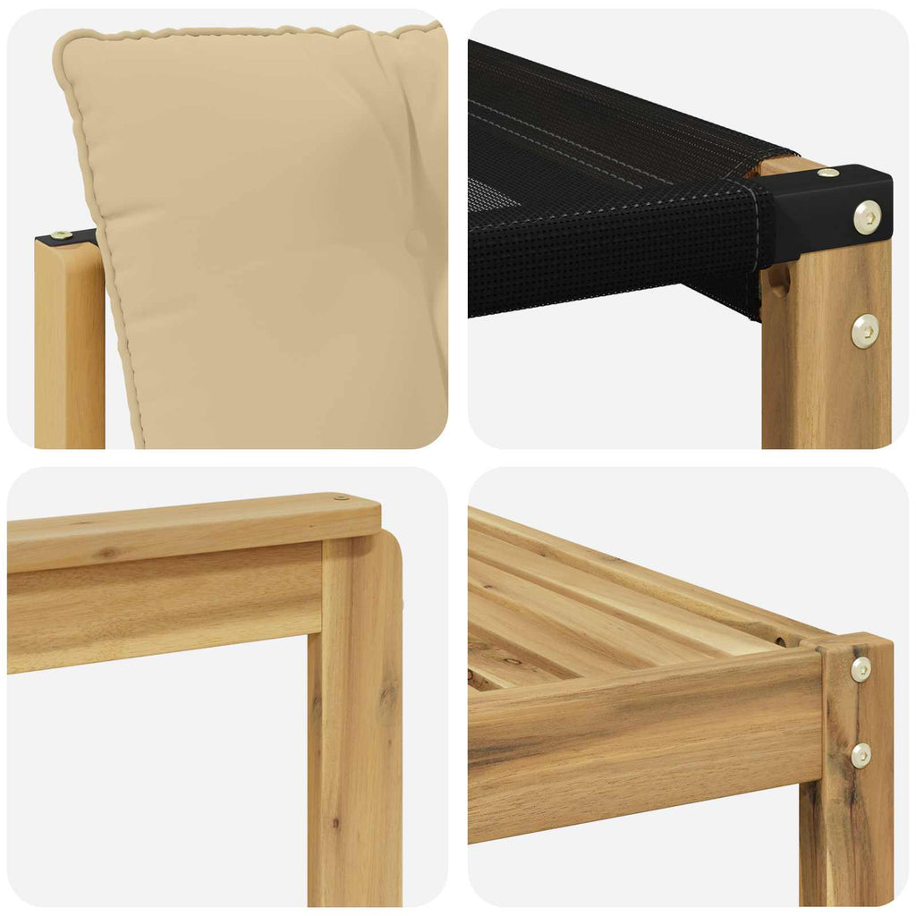 Outdoor-Sofagarnitur mit Kissen 8 pcs Weiß und Beige