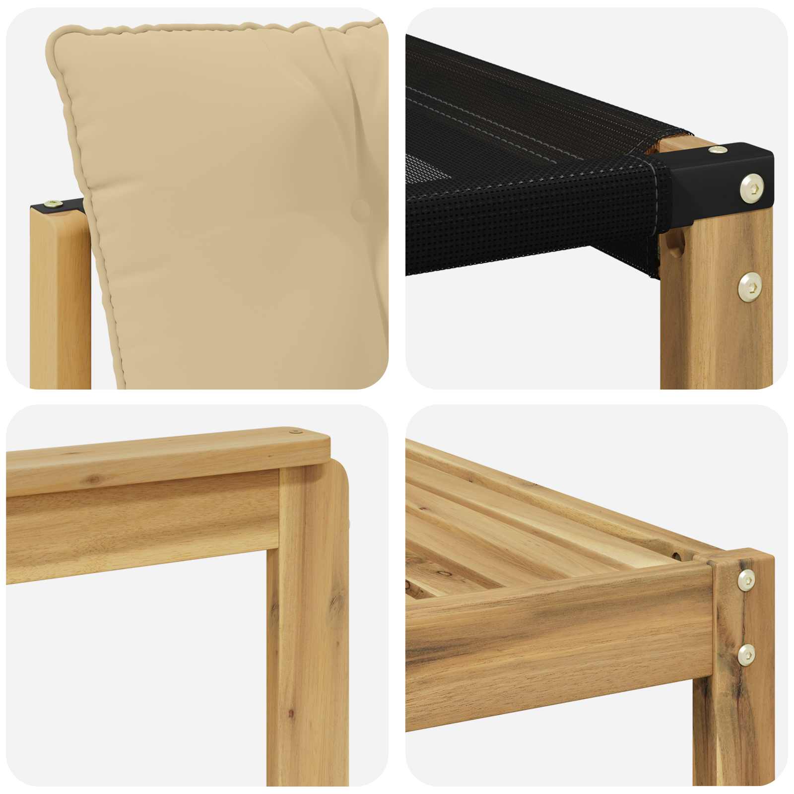 Outdoor-Sofagarnitur mit Kissen 8 pcs Weiß und Beige
