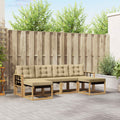 Outdoor-Sofagarnitur mit Kissen 6 pcs Weiß und Beige