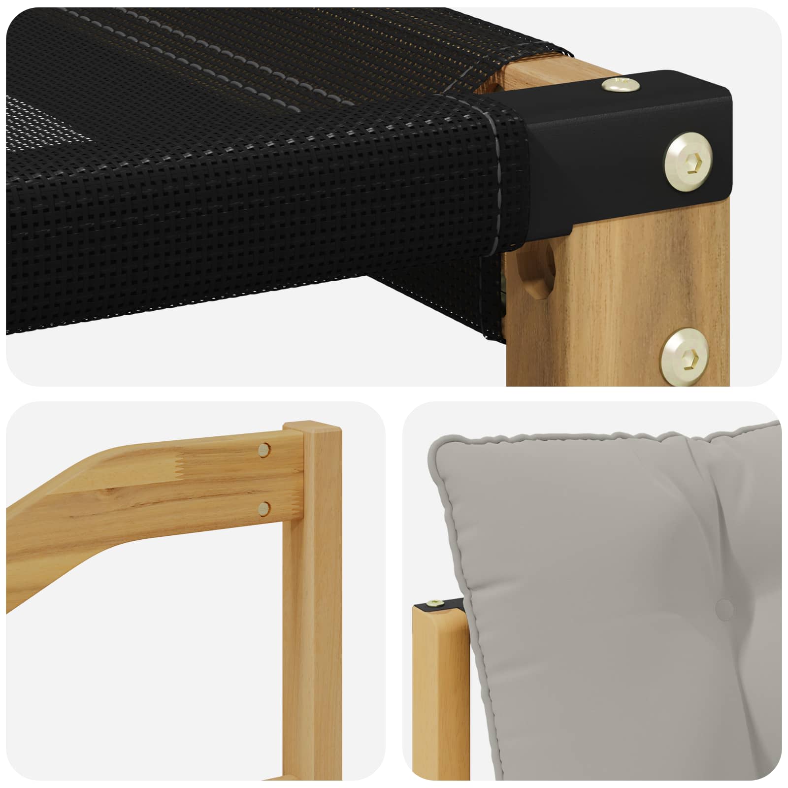 Outdoor-Sofagarnitur mit Kissen 6 pcs Weiß und Hellgrau