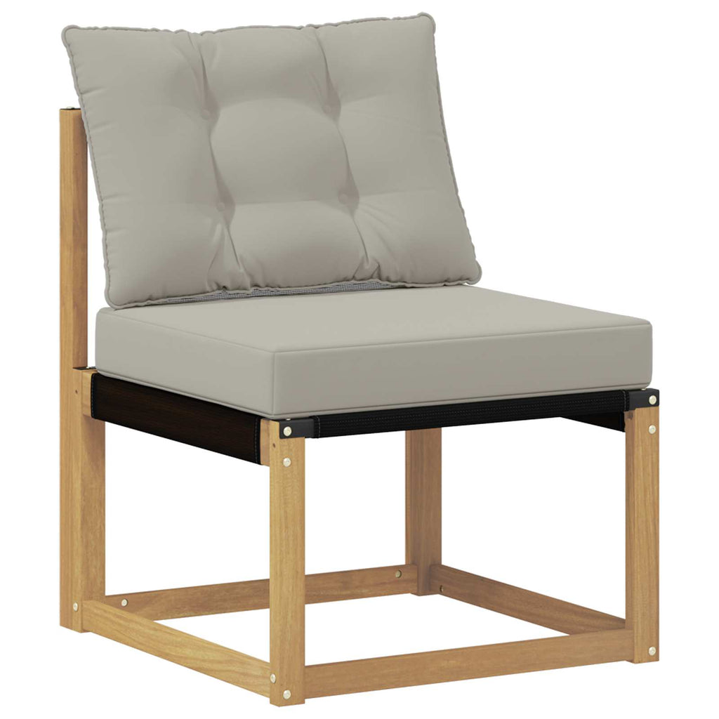 Outdoor-Sofagarnitur mit Kissen 6 pcs Weiß und Hellgrau