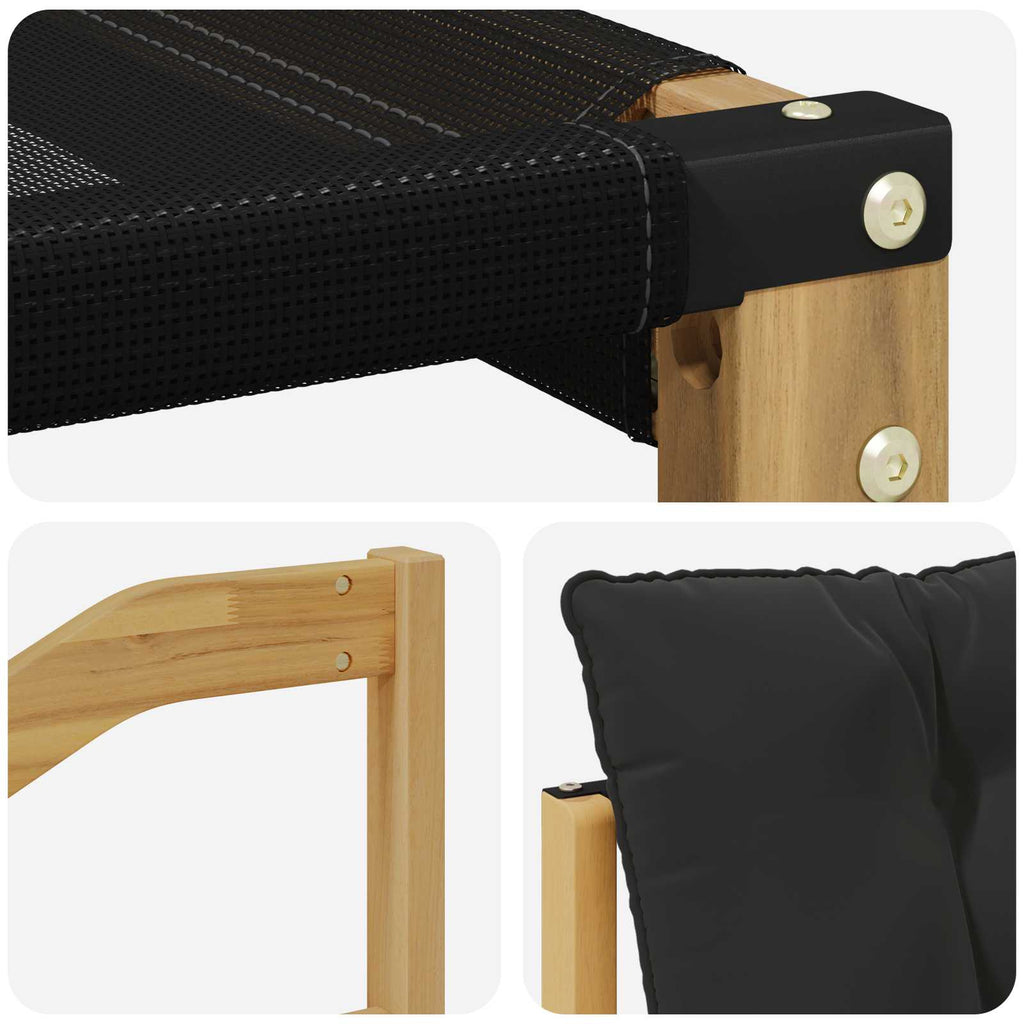 Outdoor-Sofagarnitur mit Kissen 6 pcs Weiß und Schwarz
