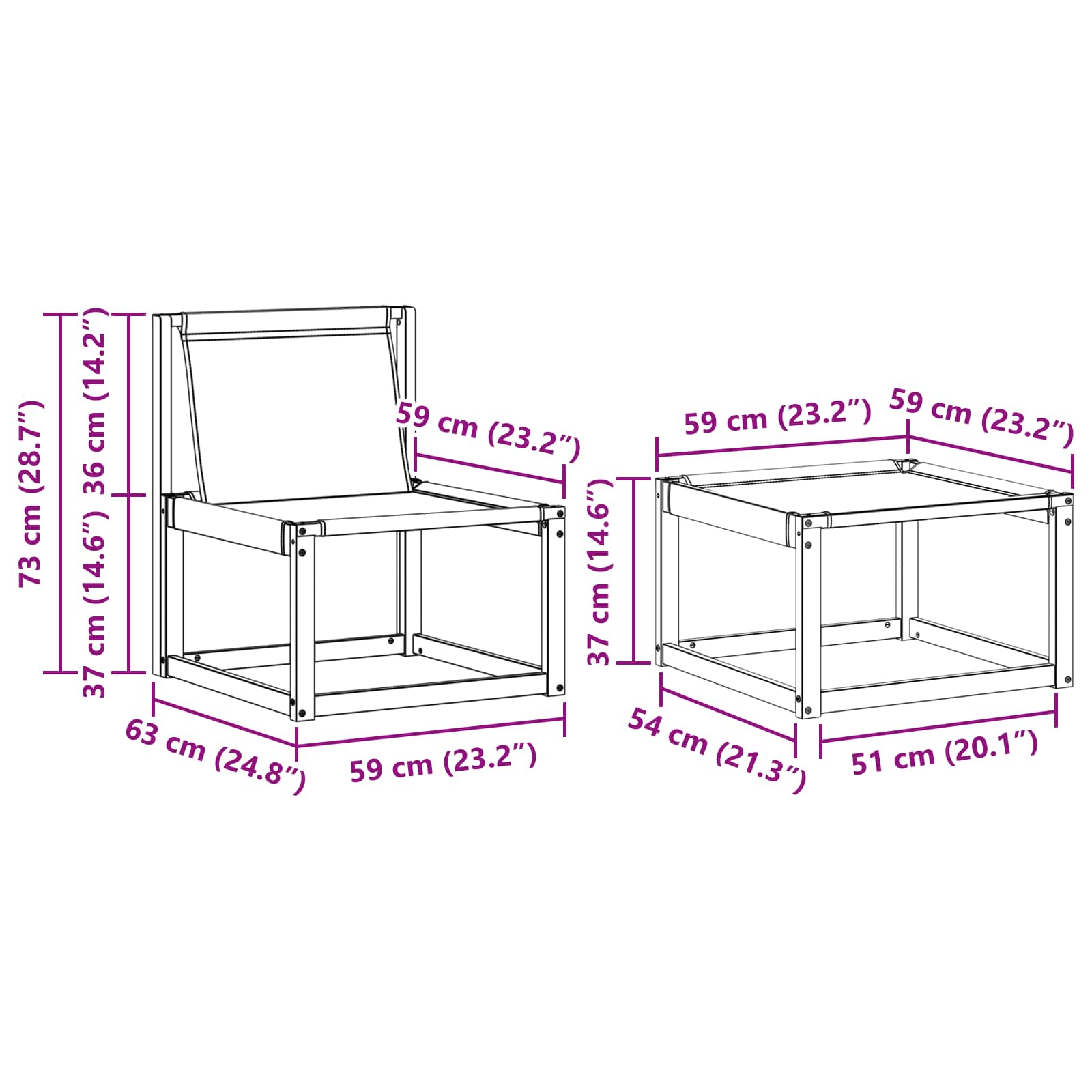Outdoor-Sofagarnitur mit Kissen 6 pcs Weiß und Schwarz