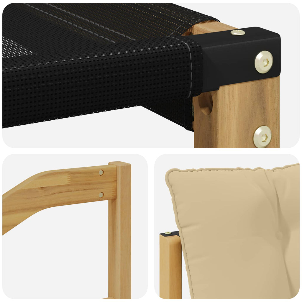 Outdoor-Sofagarnitur mit Kissen 6 pcs Weiß und Beige