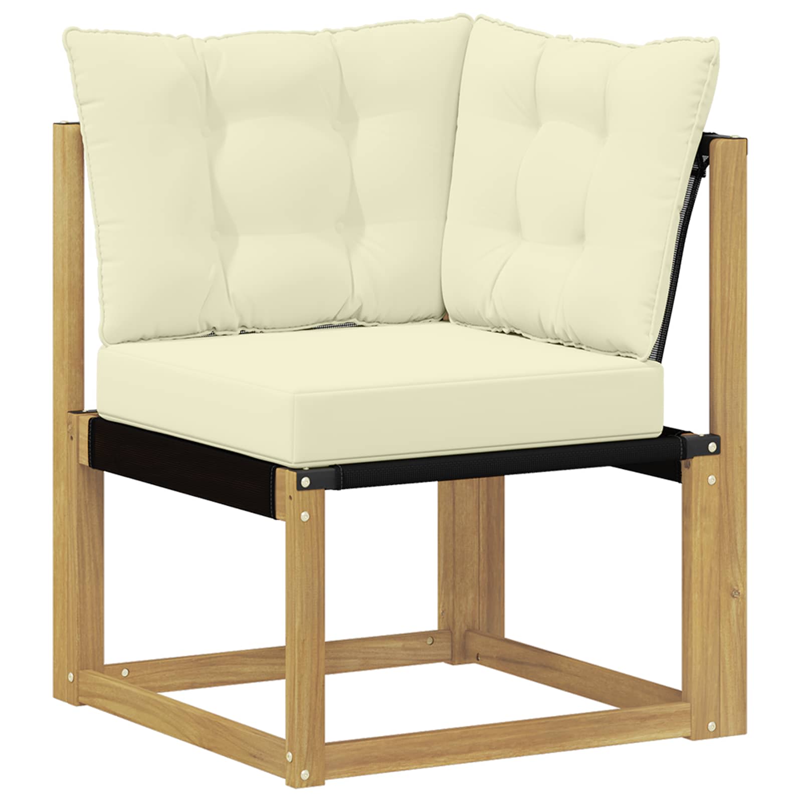 Outdoor-Sofagarnitur mit Kissen 8 pcs Weiß und Creme