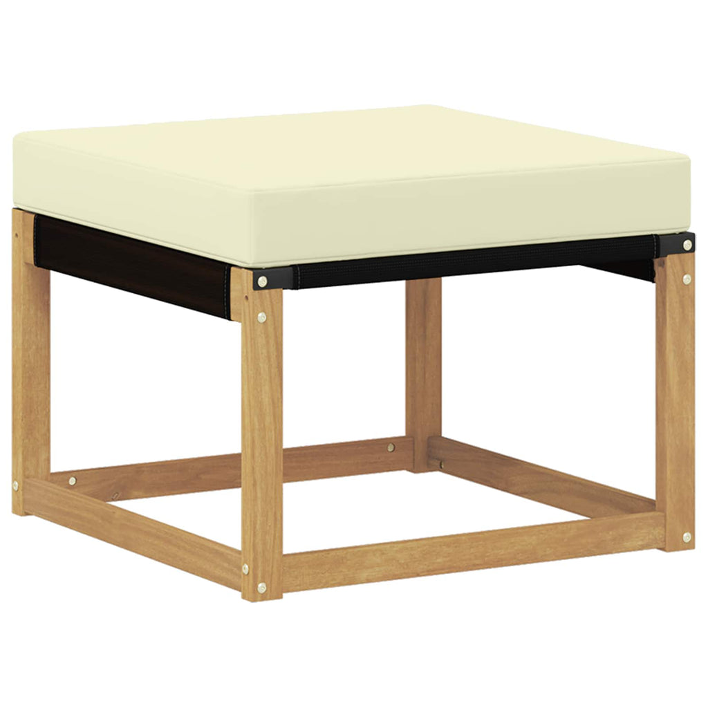 Outdoor-Sofagarnitur mit Kissen 9 pcs Weiß und Creme