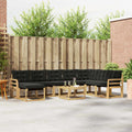 Outdoor-Sofagarnitur mit Kissen 9 pcs Weiß und Schwarz