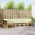 Outdoor-Sofagarnitur mit Kissen 7 pcs Weiß und Creme