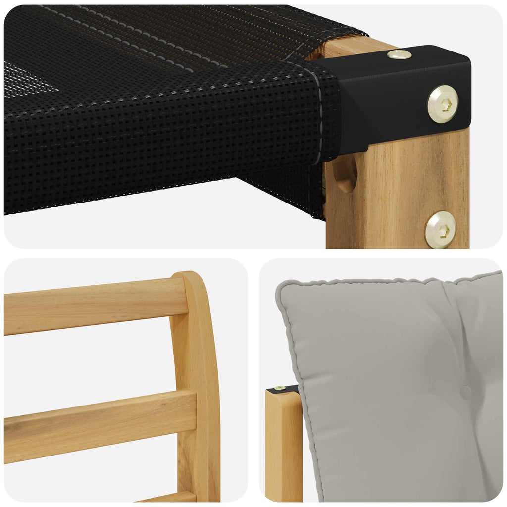Outdoor-Sofagarnitur mit Kissen 7 pcs Weiß und Hellgrau