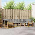Outdoor-Sofagarnitur mit Kissen 7 pcs Weiß und Hellgrau