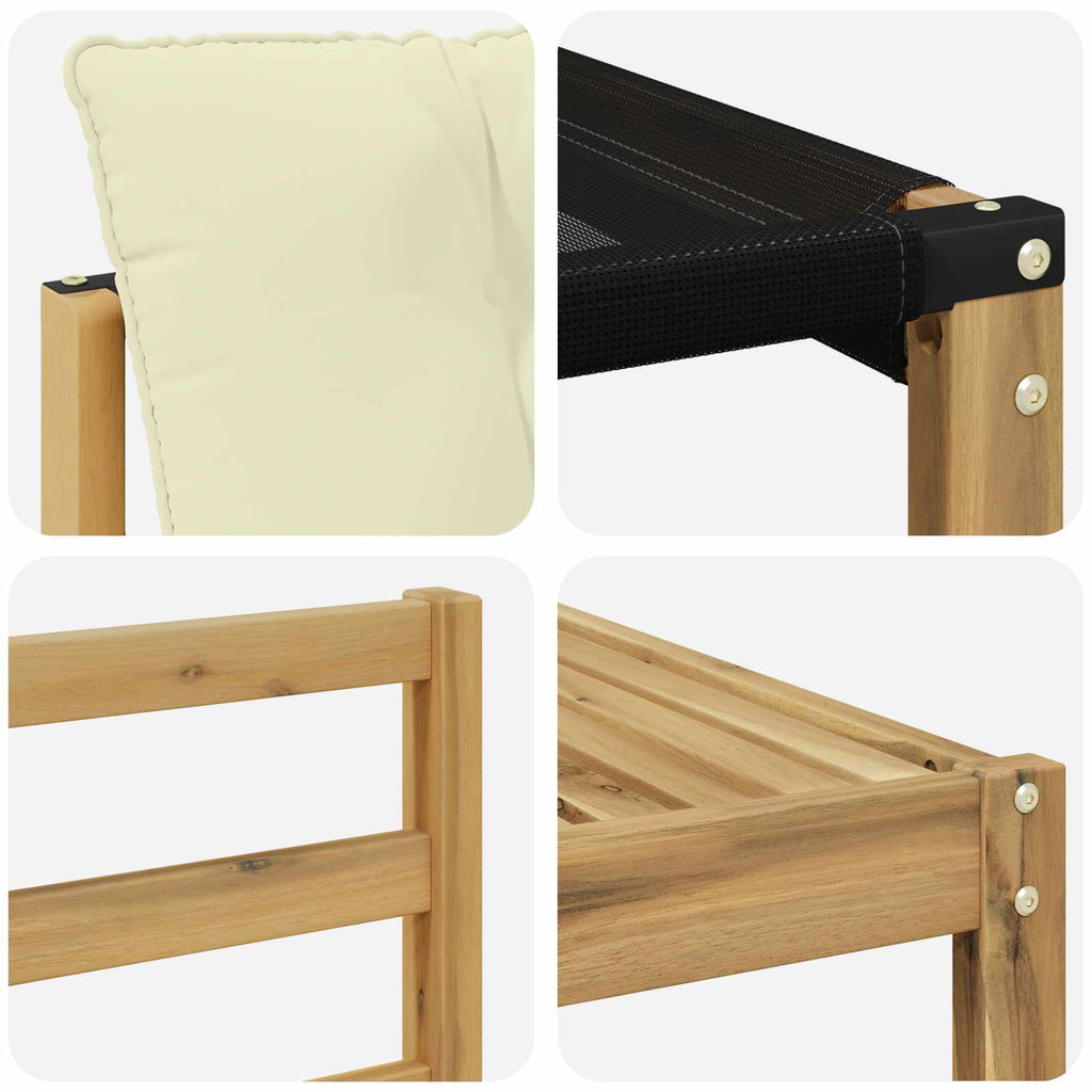 Outdoor-Sofagarnitur mit Kissen 10 pcs Weiß und Creme
